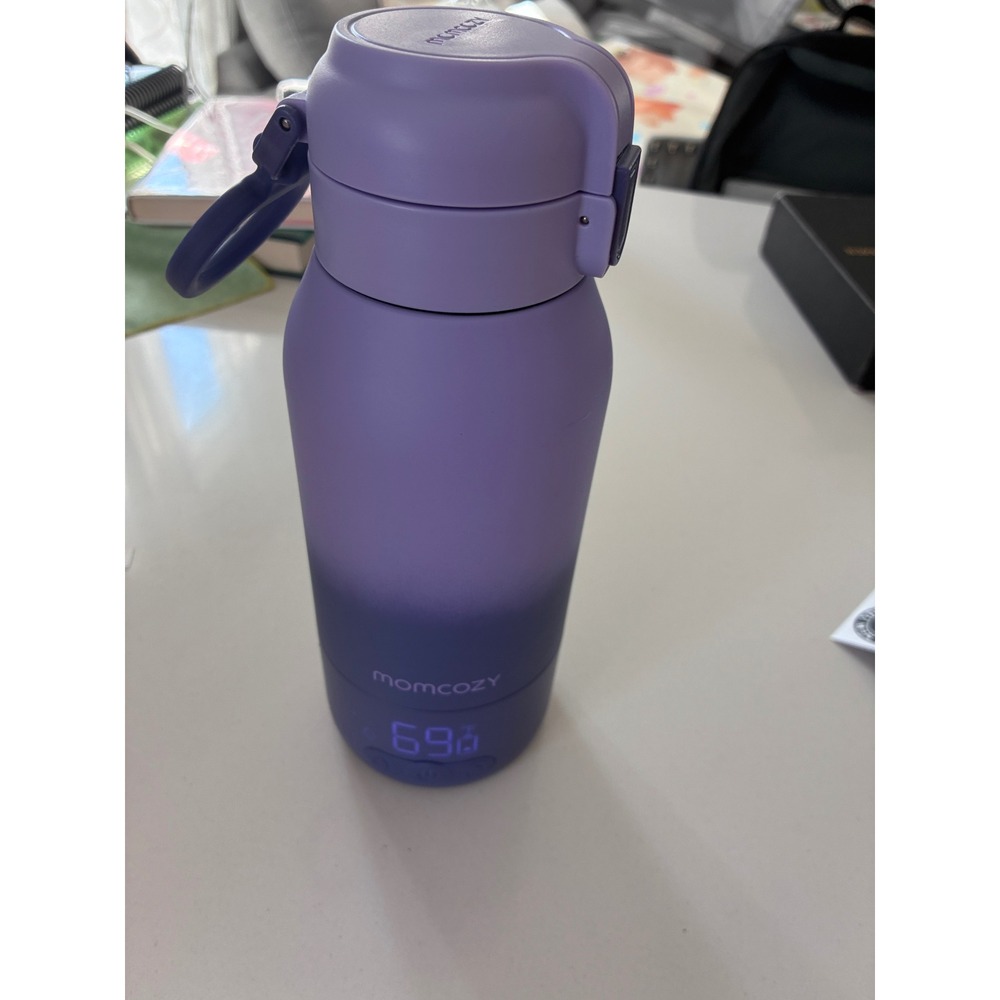 Momcozy Portable Water and Milk Warmer Purple Ombre Digital Travel Heater new